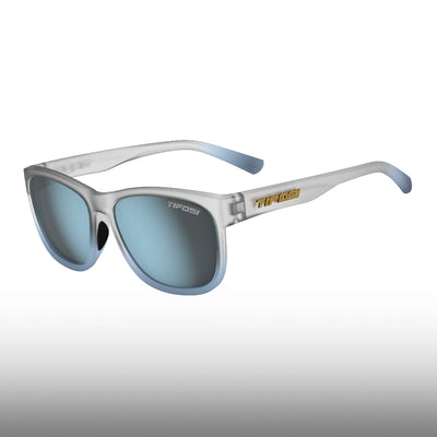 Tifosi Swank XL Frost Blue Frame Smoke Bright Blue Lens