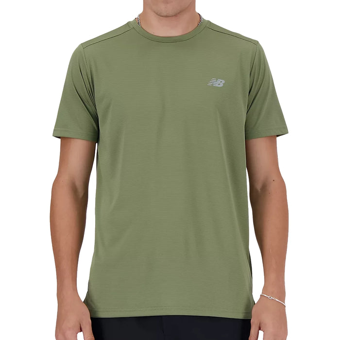 New Balance Camiseta Run Hombre Olive