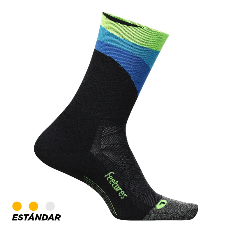 Feetures Elite Light Cushion Mini Crew Rythmic Black