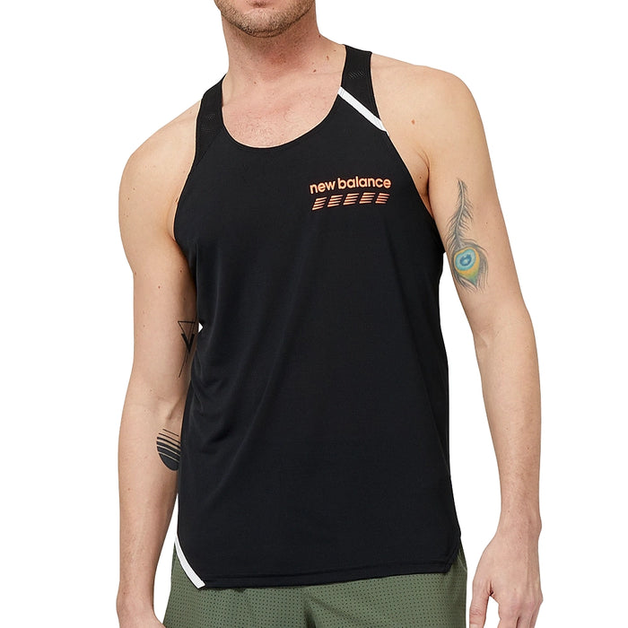 New Balance Camiseta Accelerate Pacer Singlet Hombre Black