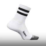 Feetures Elite Light Cushion Mini Crew White Stripe