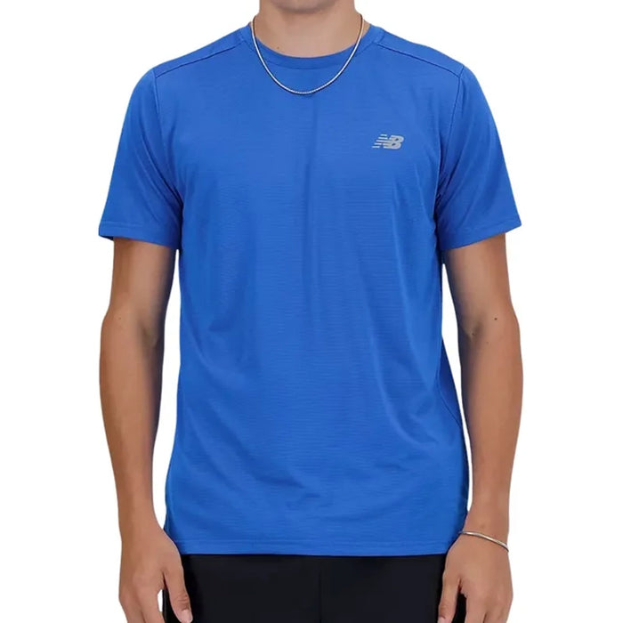 New Balance Camiseta Run Hombre Azul