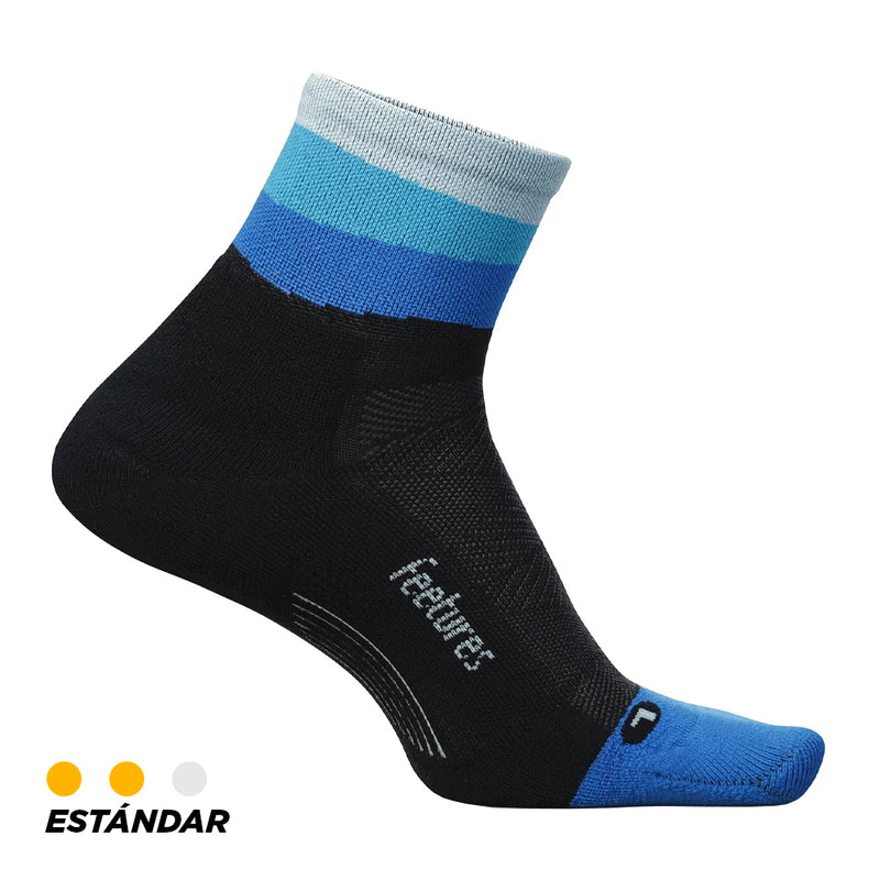 Feetures Elite Light Cushion Quarter Black Blue