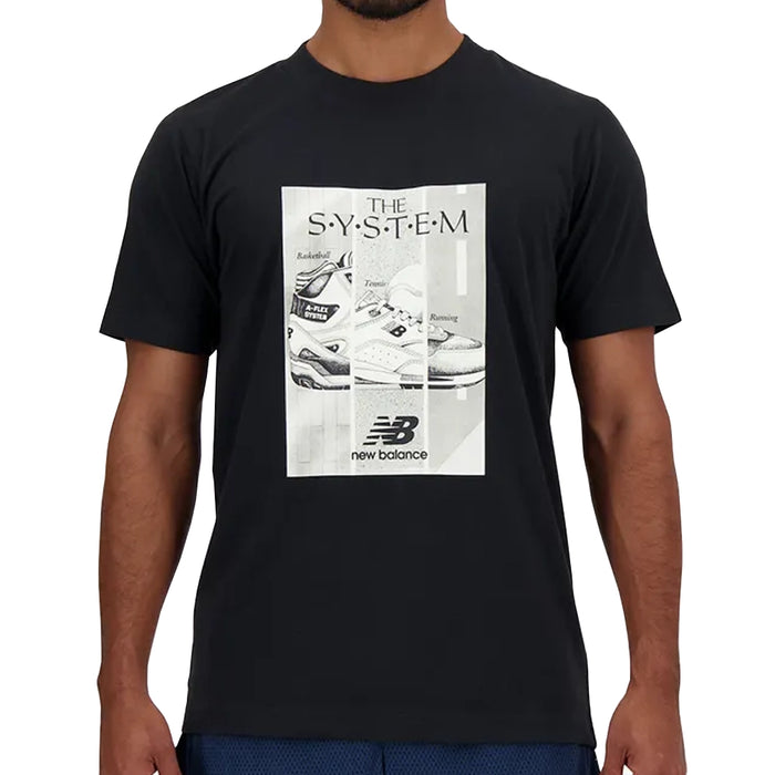 New Balance Camiseta Graphic Archive Inspired Hombre Gris