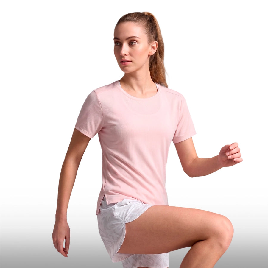 2XU Blusa Aero Tee Pink Frost Reflective