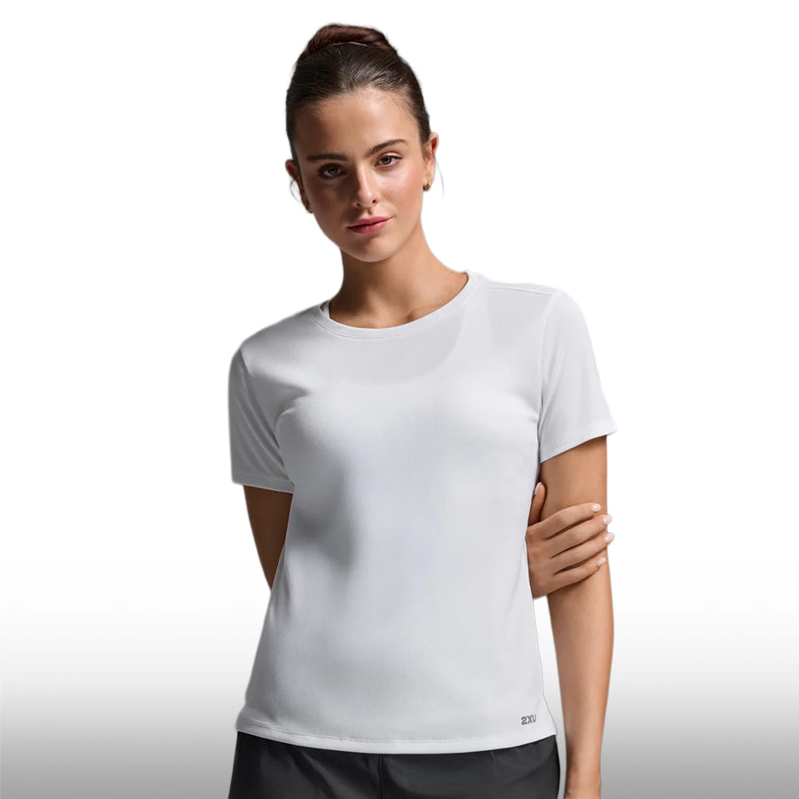 2XU Blusa Aero Tee White Silver Reflective