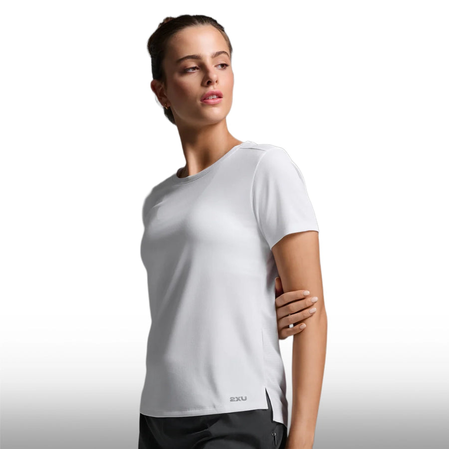 2XU Blusa Aero Tee White Silver Reflective
