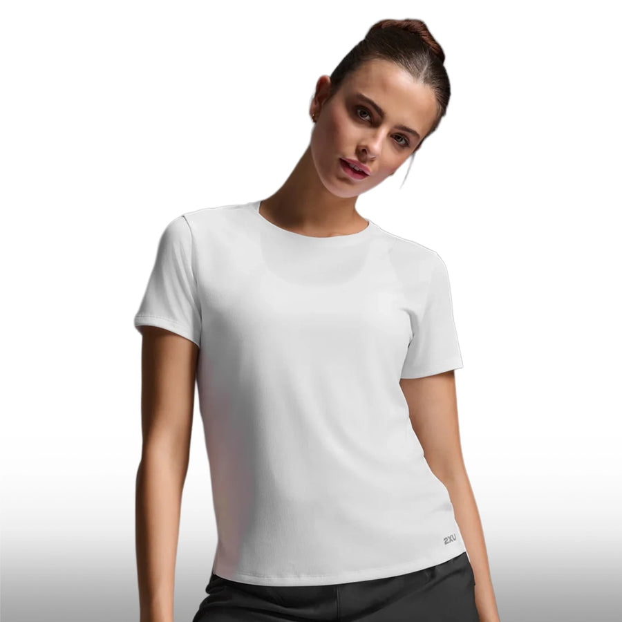 2XU Blusa Aero Tee White Silver Reflective