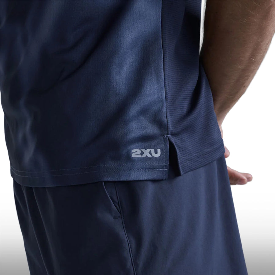 2XU Camiseta Aero Tee Midnight Marble Silver Reflect