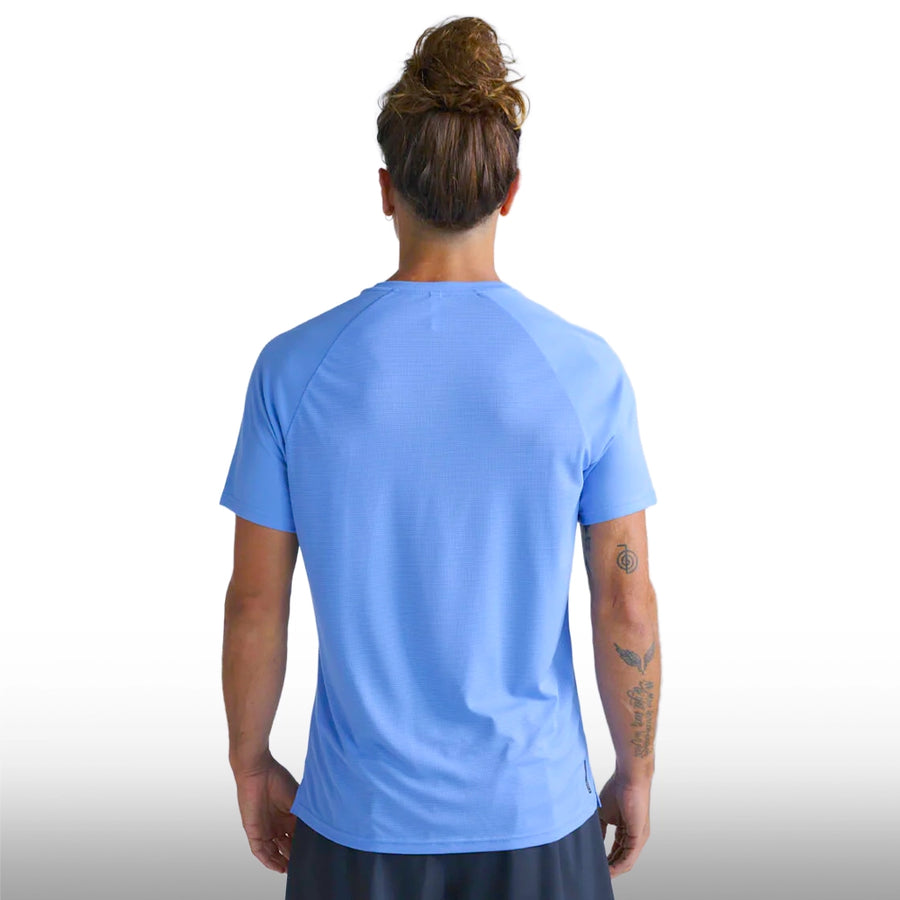 2XU Camiseta Aero Tee Silverlake Blue Black Reflect