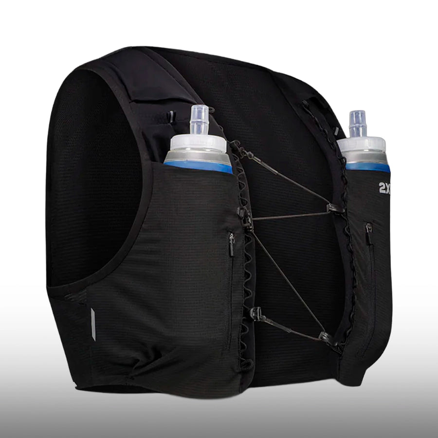 2XU Chaleco Run Hydration Black Silver Reflective