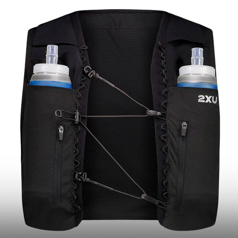 2XU Chaleco Run Hydration Black Silver Reflective