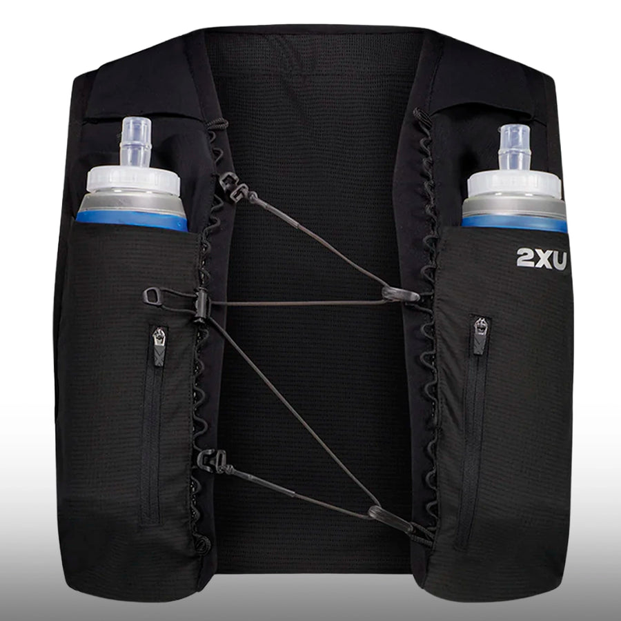 2XU Chaleco Run Hydration Black Silver Reflective