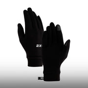 2XU Guantes Run Black Silver Reflective