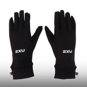 2XU Guantes Run Black Silver Reflective
