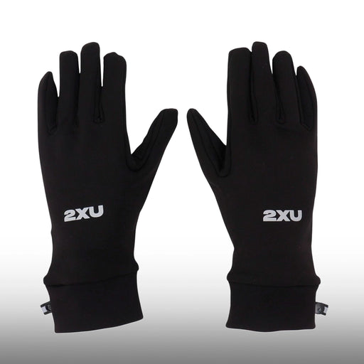 2XU Guantes Run Black Silver Reflective