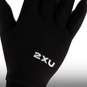 2XU Guantes Run Black Silver Reflective