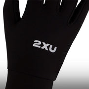 2XU Guantes Run Black Silver Reflective