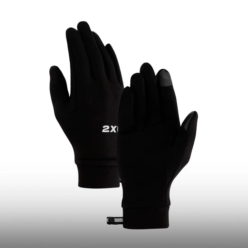 2XU Guantes Run Black Silver Reflective