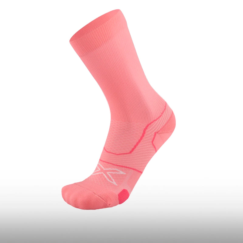 2XU Media Vectr Cushion Crew Pink Glow