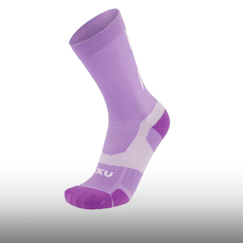 2XU Media Vectr Light Cushion Crew Grape Fizz