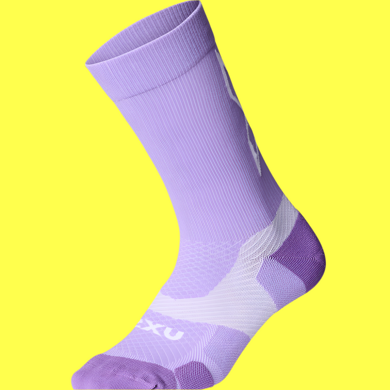 2XU Media Vectr Light Cushion Crew Grape Fizz