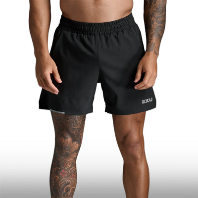 2XU Pantaloneta Aero 5 Inch Black Silver Reflective