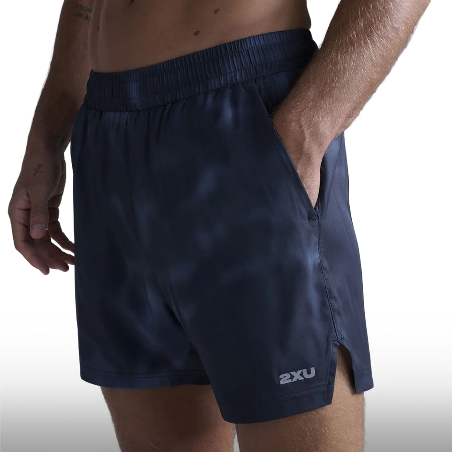 2XU Pantaloneta Aero 5 Inch Lined Midnight Marble Silver Reflect