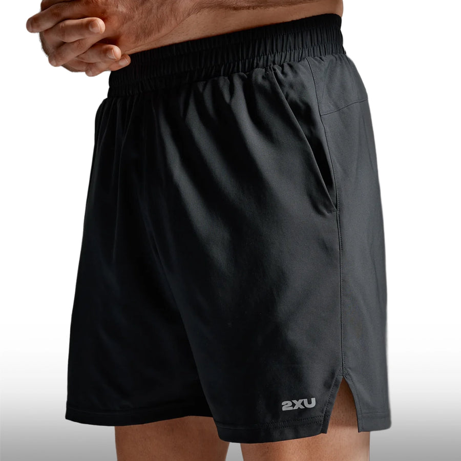 2XU Pantaloneta Aero 7 Inch Lined Black Silver Reflective