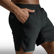2XU Pantaloneta Aero 7 Inch Lined Black Silver Reflective