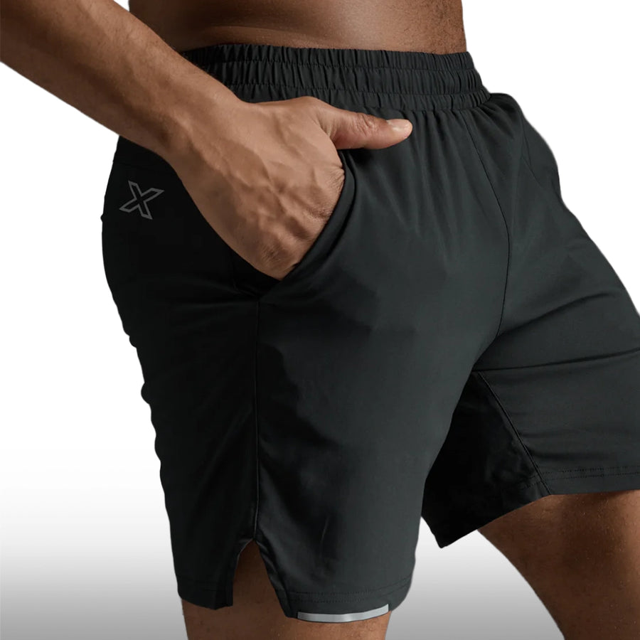 2XU Pantaloneta Aero 7 Inch Lined Black Silver Reflective
