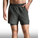 2XU Pantaloneta Aero Mesh 2-In-1 5 Inch Jupiter Black Reflective