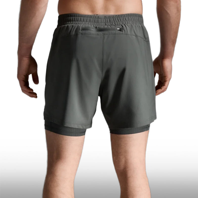 2XU Pantaloneta Aero Mesh 2-In-1 5 Inch Jupiter Black Reflective