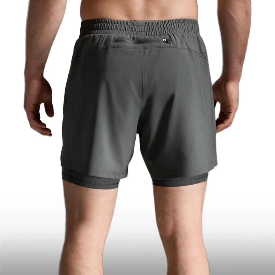 2XU Pantaloneta Aero Mesh 2-In-1 5 Inch Jupiter Black Reflective