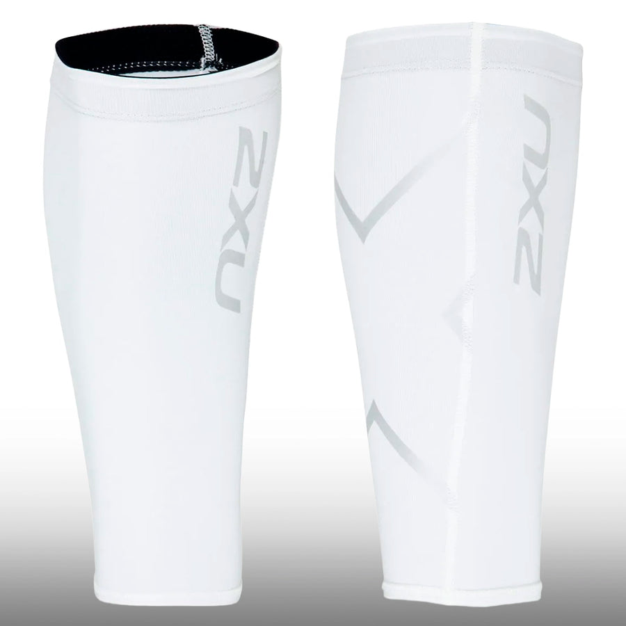 2XU Pantorillera Compression Calf Guards White White