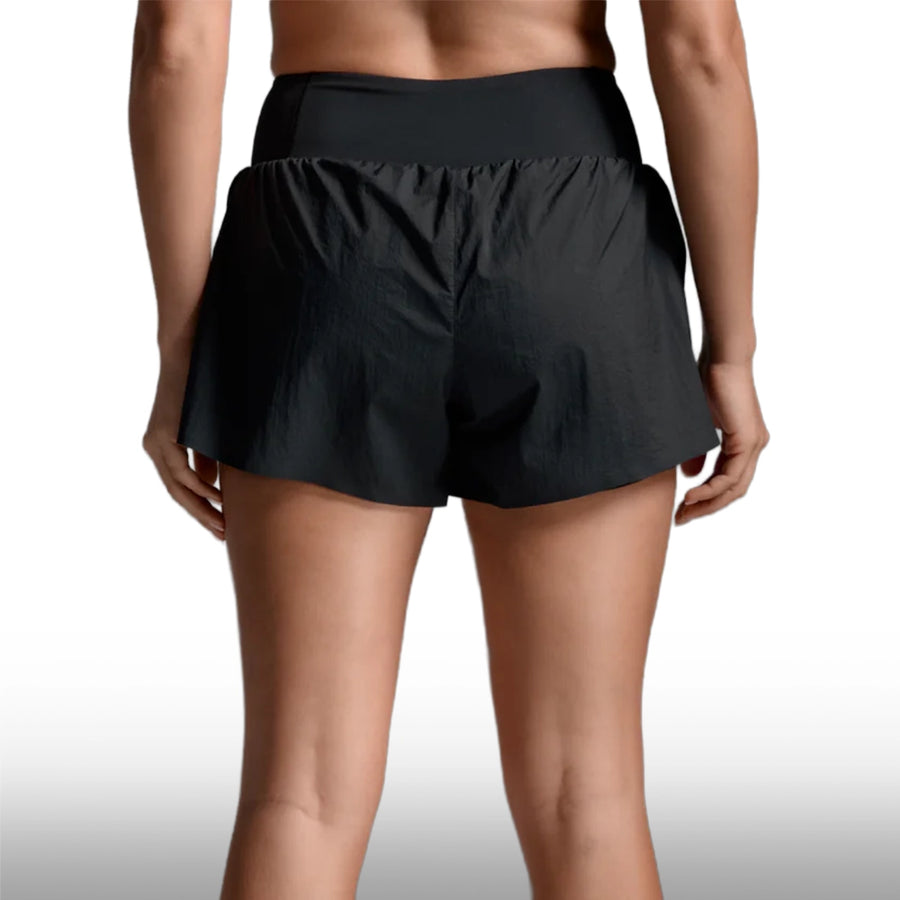 2XU Short Aero Hi-Rise 2-IN-1 3 Inch Black Silver Reflective