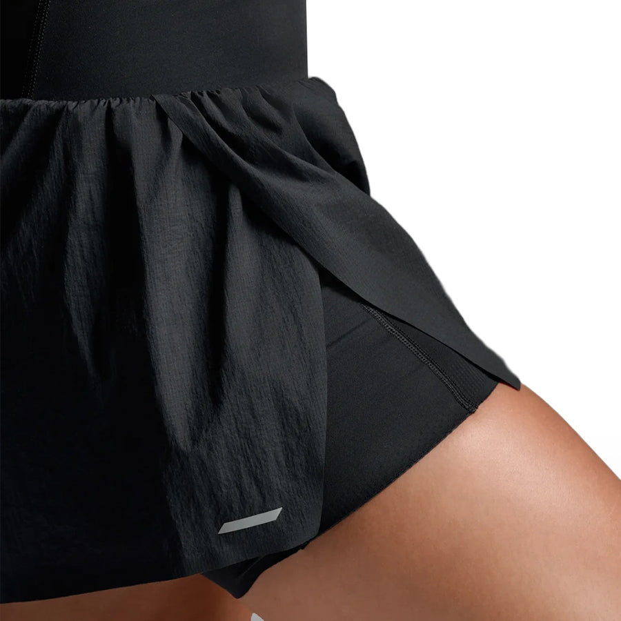 2XU Short Aero Hi-Rise 2-IN-1 3 Inch Black Silver Reflective