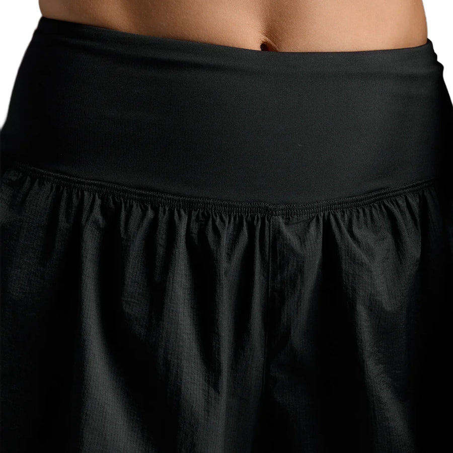 2XU Short Aero Hi-Rise 2-IN-1 3 Inch Black Silver Reflective