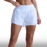 2XU Short Aero Hi-Rise 2-IN-1 3 Inch White Silver Reflective