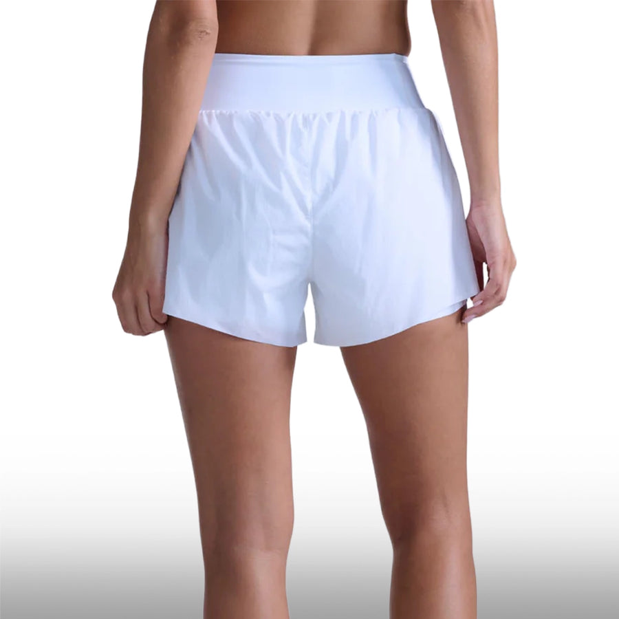 2XU Short Aero Hi-Rise 2-IN-1 3 Inch White Silver Reflective