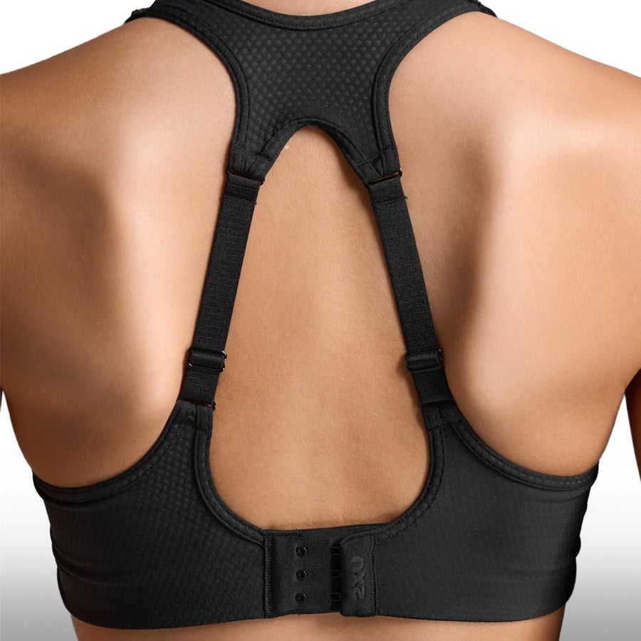 2XU Top Aero Mesh Medium Impact Black Silver Reflective