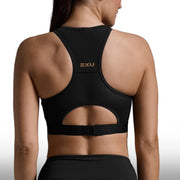 2XU Top Aero Trip Crop Black White