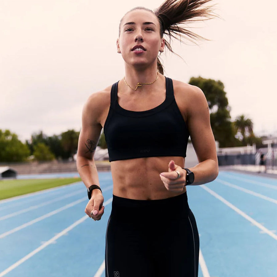 2XU Top Light Speed High Impact Black Silver Reflective