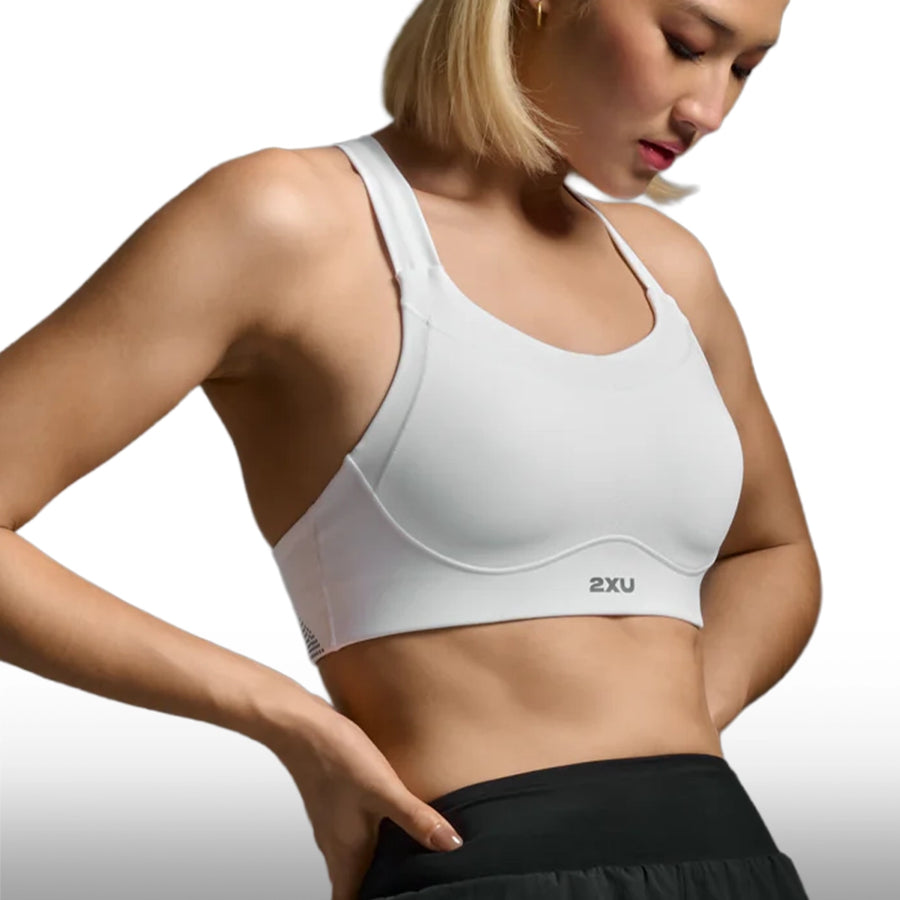 2XU Top Light Speed High Impact White Silver Reflective