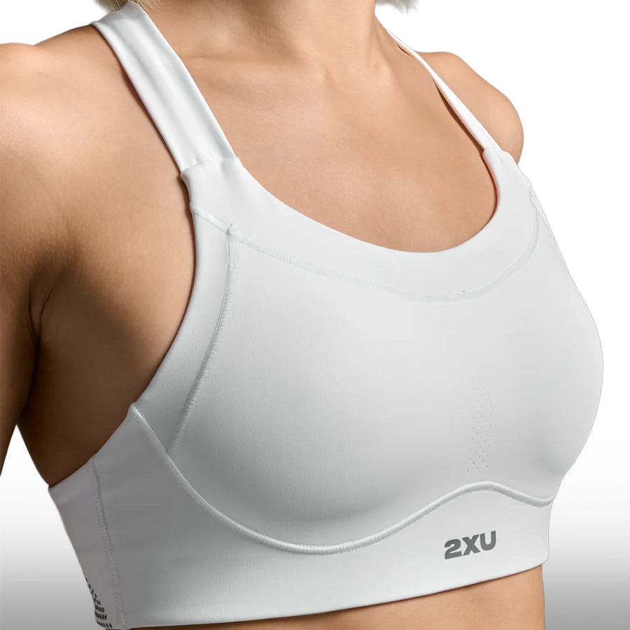 2XU Top Light Speed High Impact White Silver Reflective
