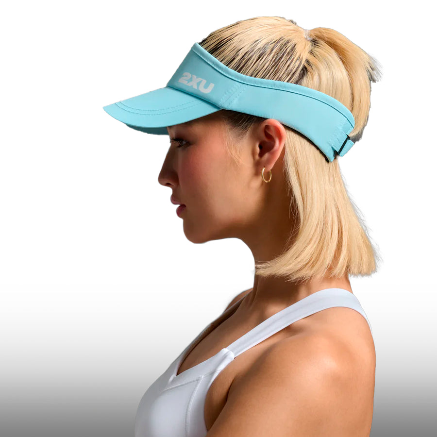 2XU Visera Run Broche Retro Blue White