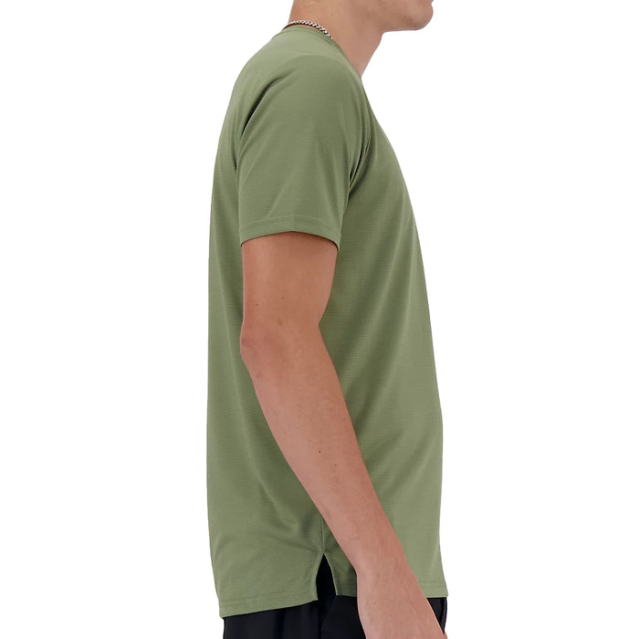 New Balance Camiseta Run Hombre Olive