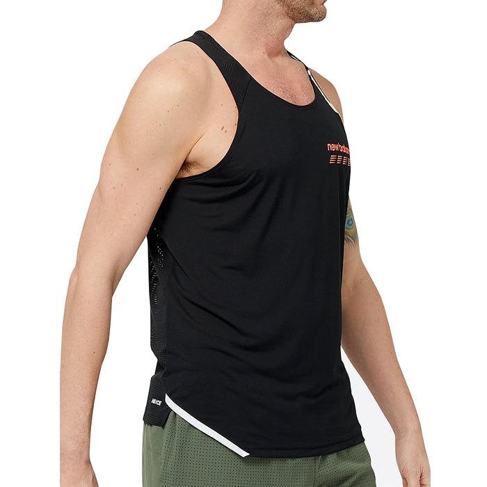 New Balance Camiseta Accelerate Pacer Singlet Hombre Black