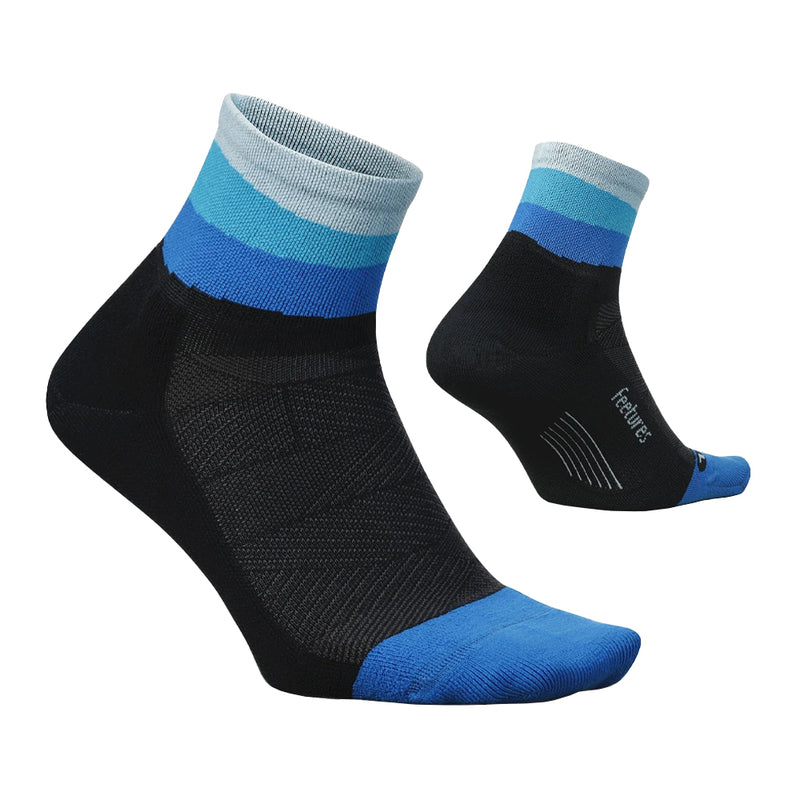 Feetures Elite Light Cushion Quarter Black Blue