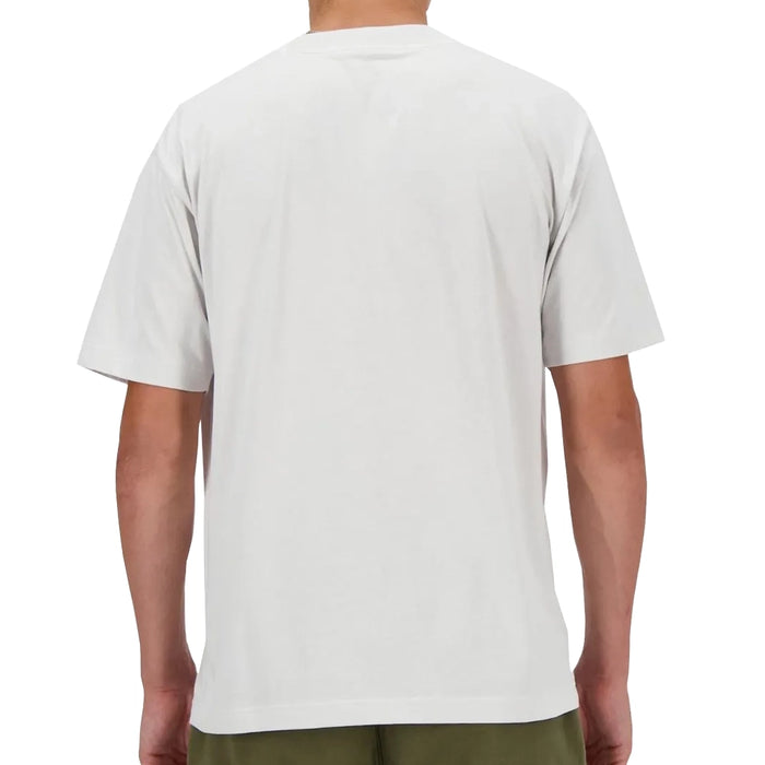 New Balance Camiseta Essentials Linear Hombre Blanco